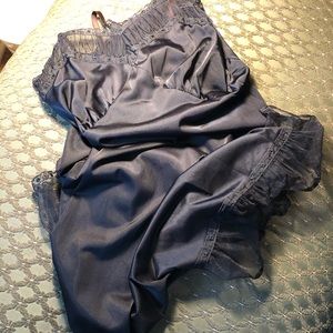 Vintage Tabarin Lingerie Black Full Slip sz40